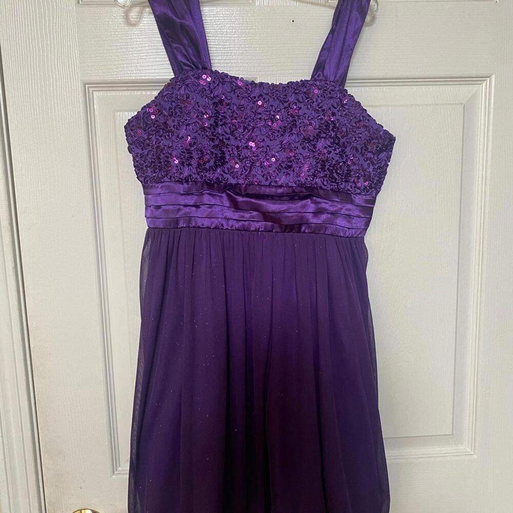 Speechless Purple Sequin Embellished Prom Dress Youth Size 14.5